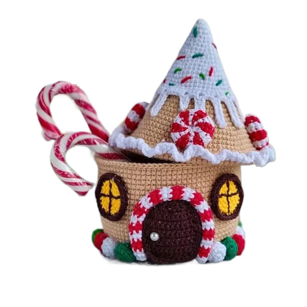 Gingerbread house Crochet Kit Christmas Gift Santa claus XMAS tree deer  Crocheting Craft kits With Yarn Accessories Pattern