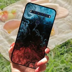 Elegant Marble Black Silicone Soft Bumper Protective Case Cover for TCL 10L (48)