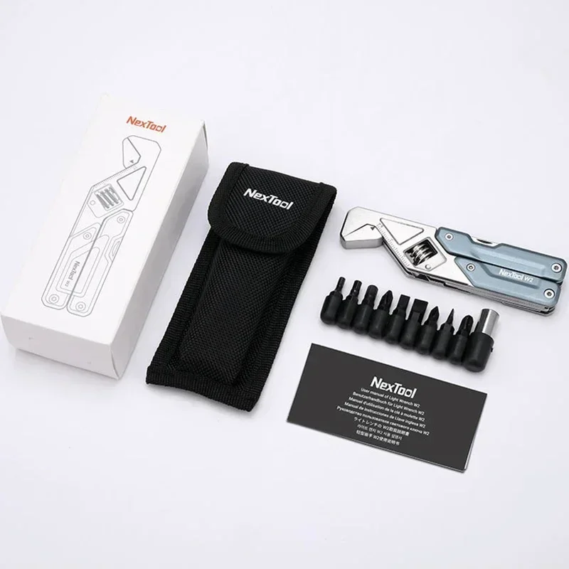 2025년 신제품 NexTool 라이트 렌치 W2 멀티툴 접이식 플라이어 다기능 스패너 드라이버 야외 캠핑 EDC 핸드툴
