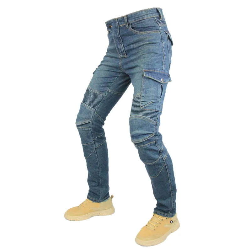 Texwood men's casual and sports wear store, summer beach clothes, men's leather fashion, jewelry, sunglasses Kominie Collection Classic Denim UGB06 PK718 PK719 4X Zip Motorcycle Pants Pantalones Motocicleta Hombre Featherbed Jeans Gears