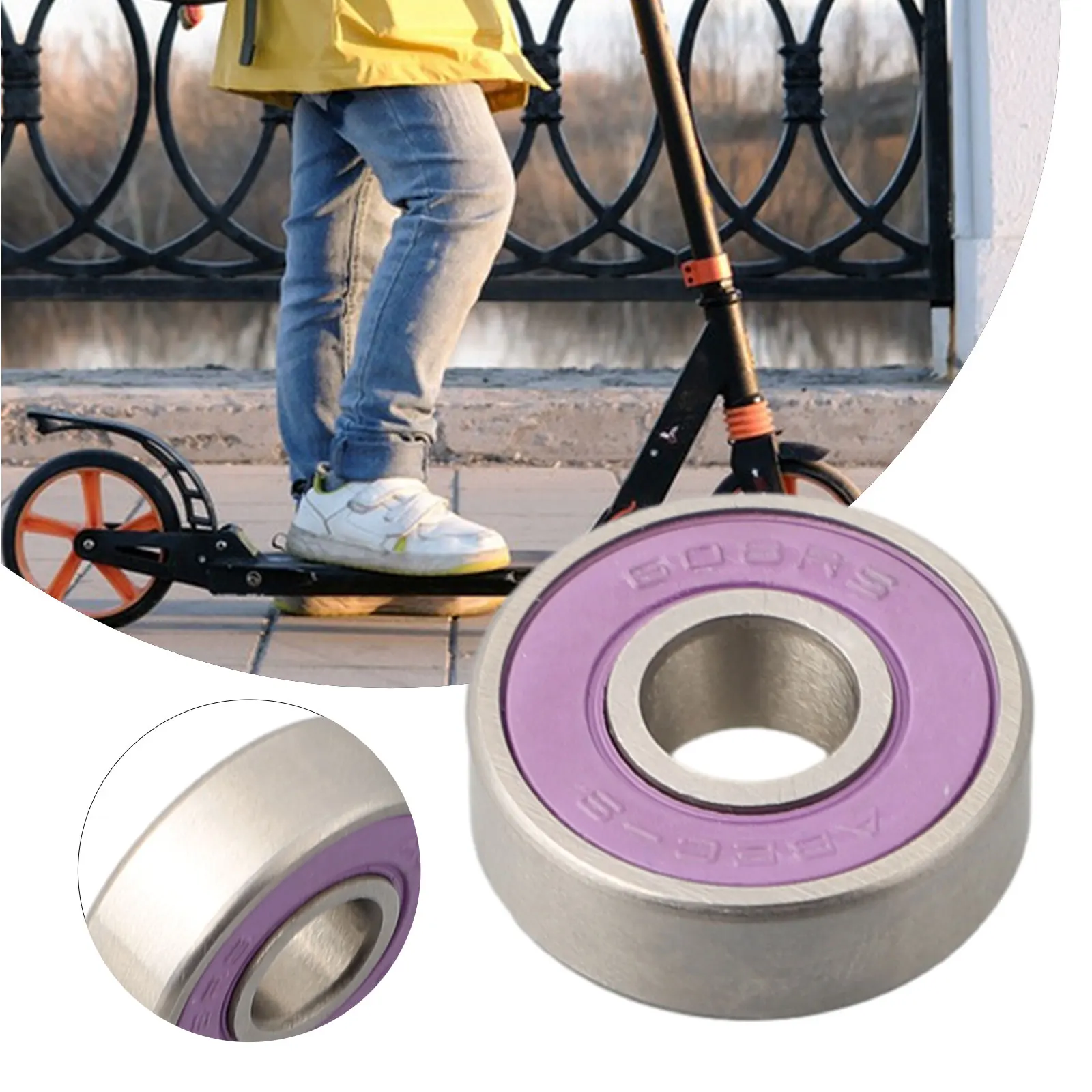 

8x22x7mm Skateboard Bearing Skateboard Steel ABEC-7 / ABEC-9 608 Anti-rust Blade Groove Parts Roller Brand New