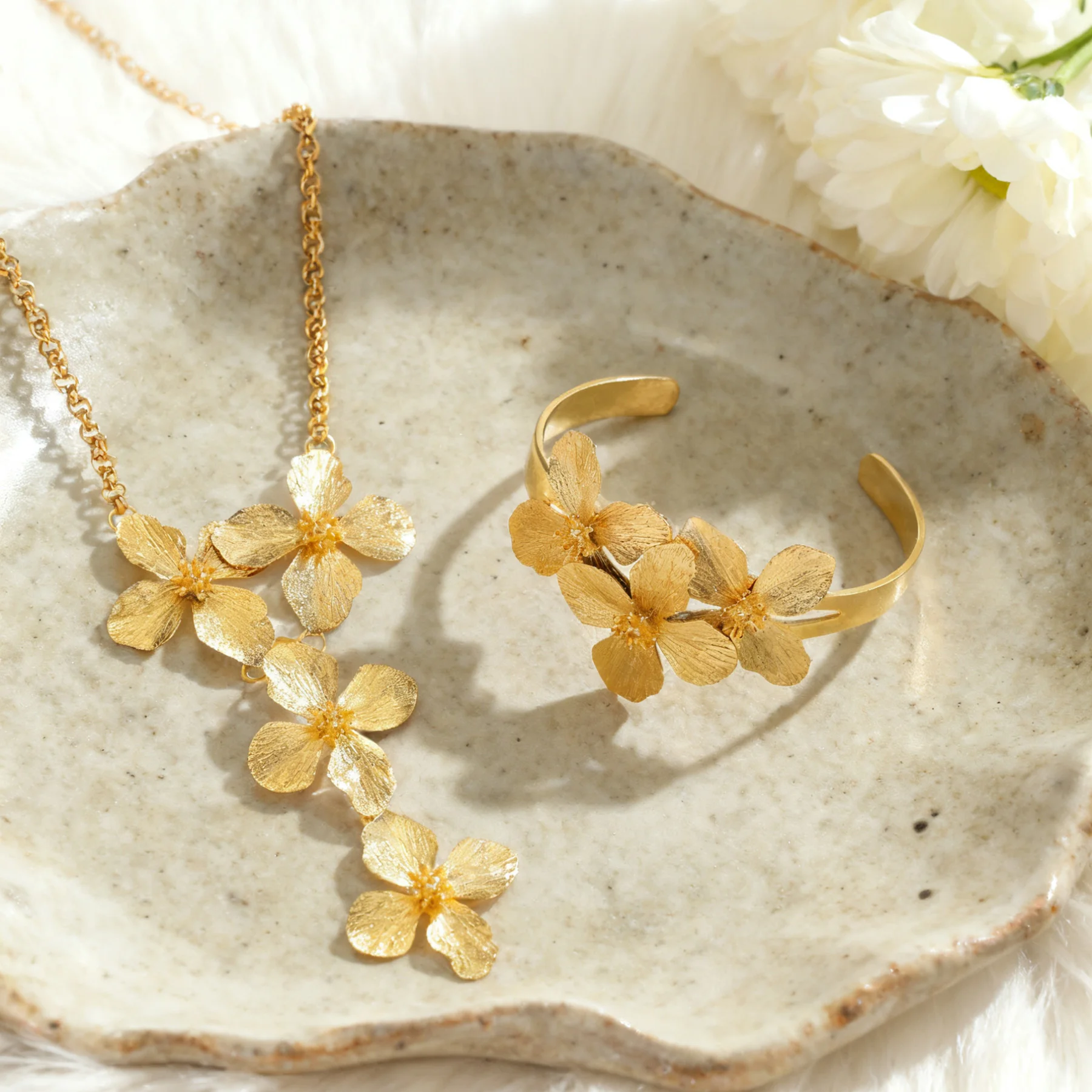 طقم أوركيد الذهبي الفاخر