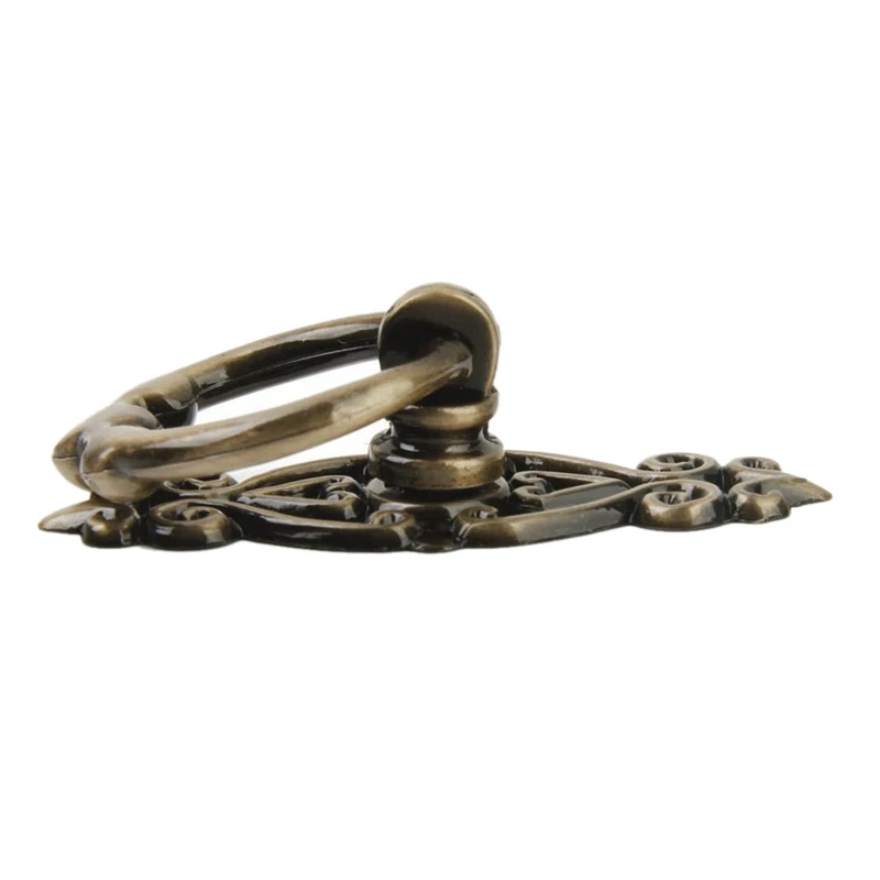 Vintage Kitchen Cabinet Cupboard Dresser Door Drawer Ring Pull Handles Knobs 10Pcs