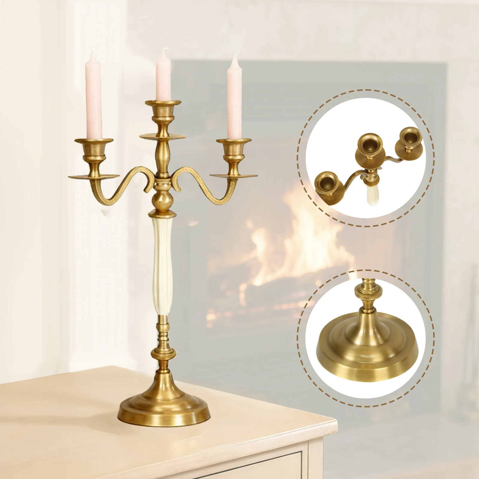 Bronze Candelabra Metal 5-arms/3 arms Candle Holders Wedding Decoration Sticks Event Stand Table Centerpiece Home Decoration