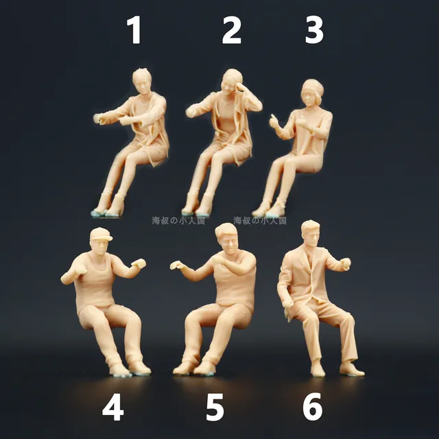 1:64 Scale People Figurines - Tiny Street Figures For Dioramas, Sand Tables, Dollhouses, Man Taking A Taxi