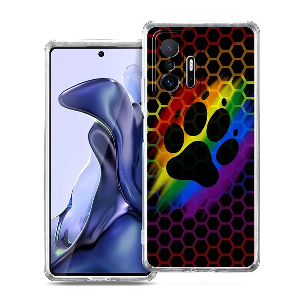Hund Fußabdruck Pfote niedlichen Telefon Fall für Xiaomi Mi Poco F3 x3 x4 GT NFC M3 M4 11 Ultra 12 11x 11i Pro Lite 5g TPU transparente Abdeckung – Detail 6