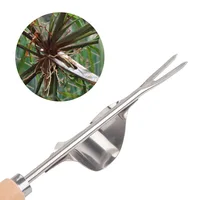 Wood Handle Stainless Steel Garden Weeder Hand Weeding Removal Cutter  Puller Tools Multifunction Weeder Transplant 2