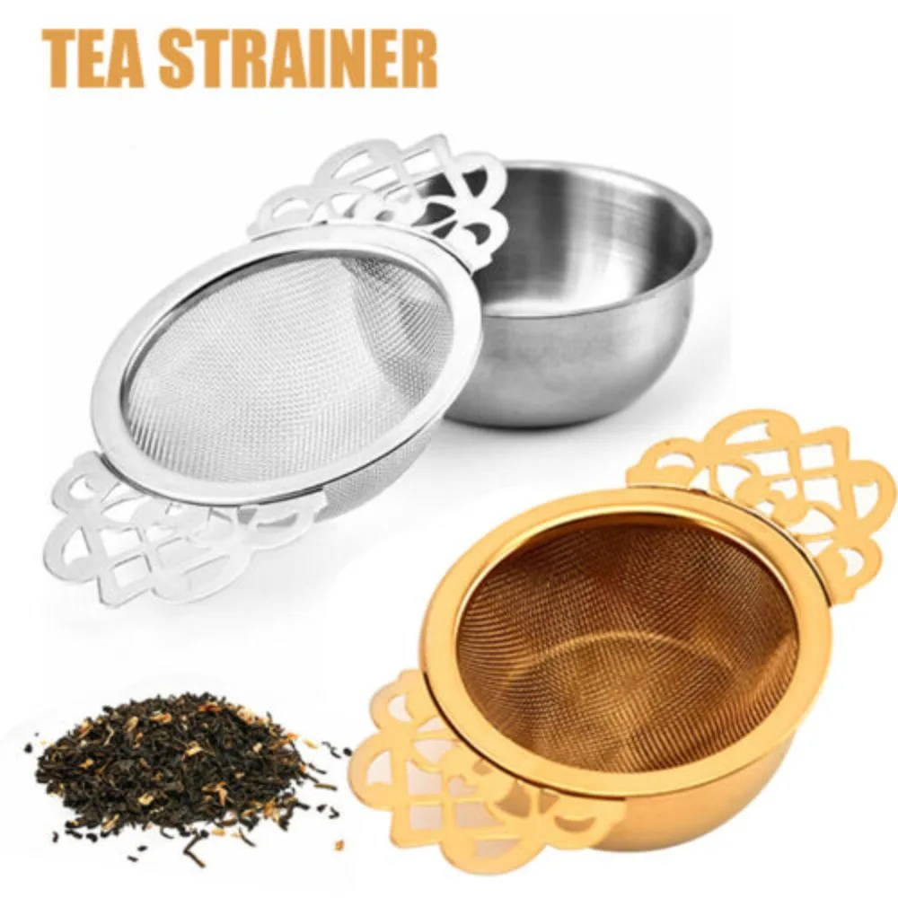 New Creative Double layer Fine Mesh Tea Strainer Stainless Steel Tea