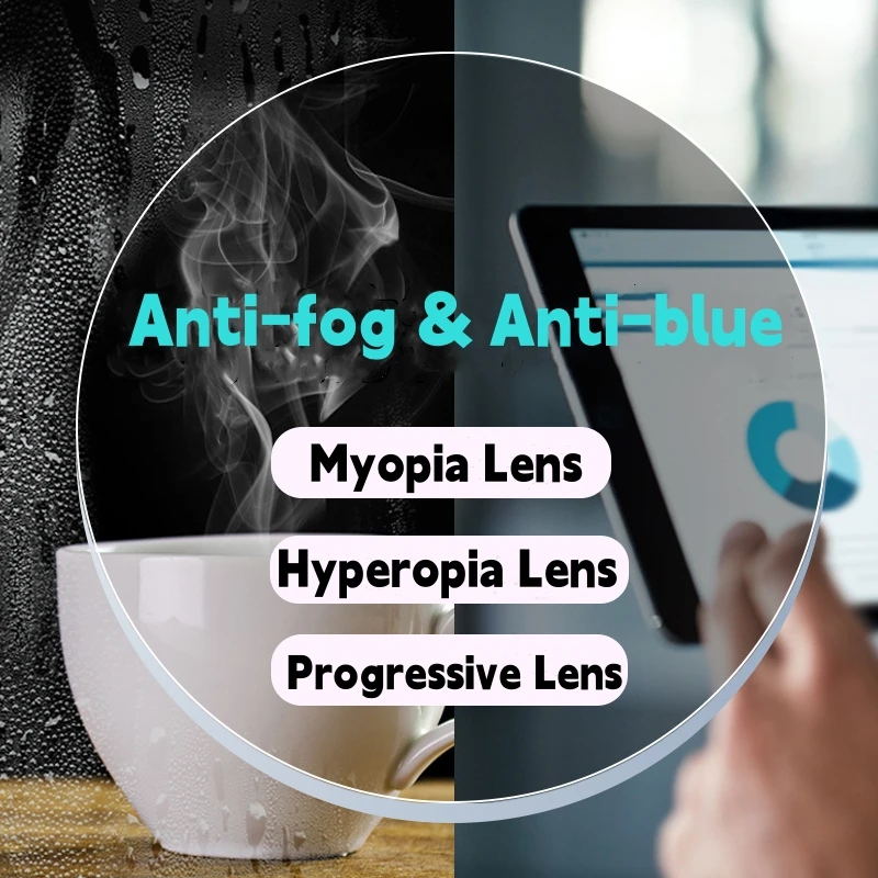 

Anti Fog Blue Light Blocking Prescription Optical Lenses 1.56/1.61/1.67/1.74 MR-8 Series Thin HMC Coating Aspherica Resin Lens