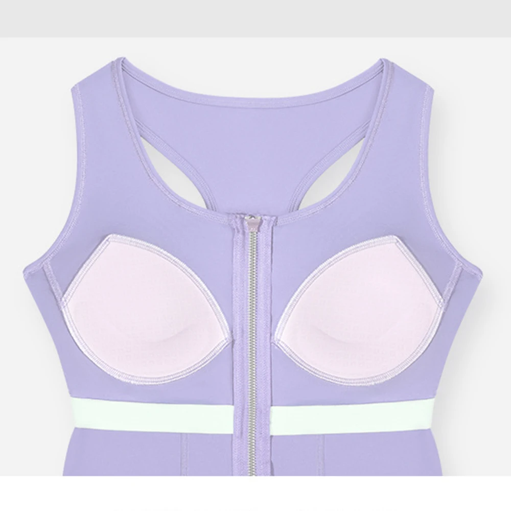 Sexy Back Women Tennis Mini Dress Zipper Cool Padded One Piece Sportswear Quick Dry Gym Fitness Pretty Girl Running Golf Wear