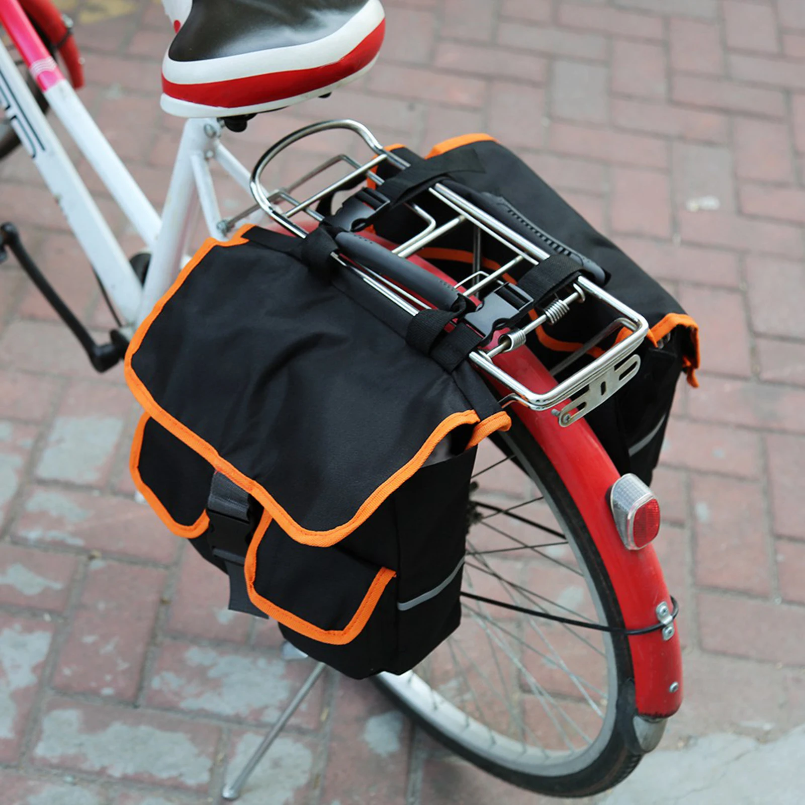 

Outdoor Cycling Detachable Rear Saddle Bag Rainproof Large Capacity Trunk Carrier Bag Bike Storage Bag