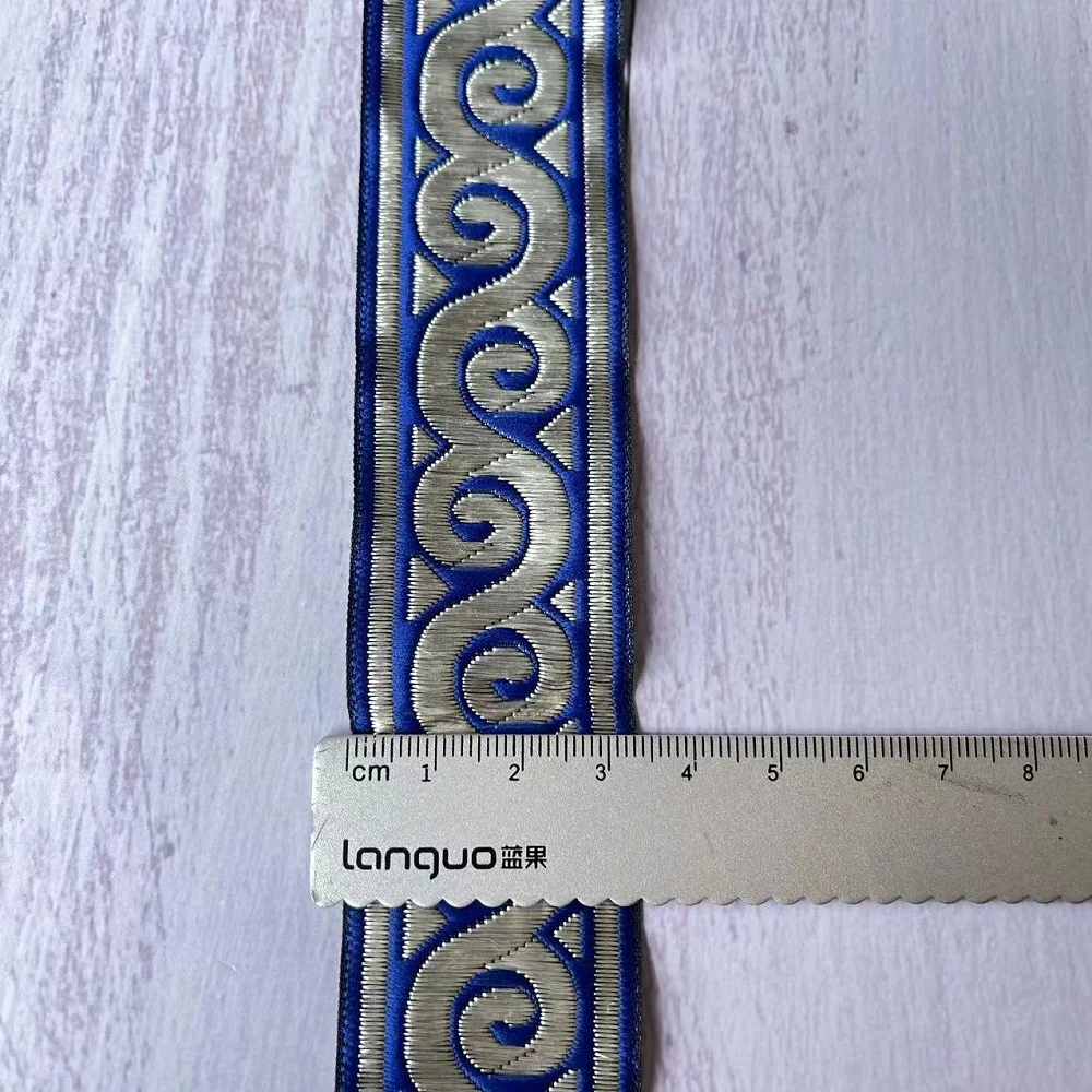 LS-9434 자카드 리본 민족 레이스, 기하학 패턴 의류 액세서리, 10 야드/로트, 3.3cm