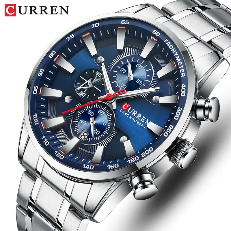 New Watches for Men Top Luxury Brand CURREN Quartz Mens Watch Sport Waterproof Wrist Watches Chronograph Date For Men