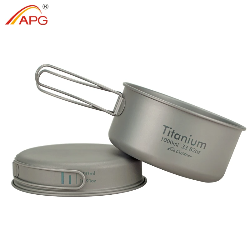 Titanium Camping Cookware Pan Set Titanium Camping Cookware