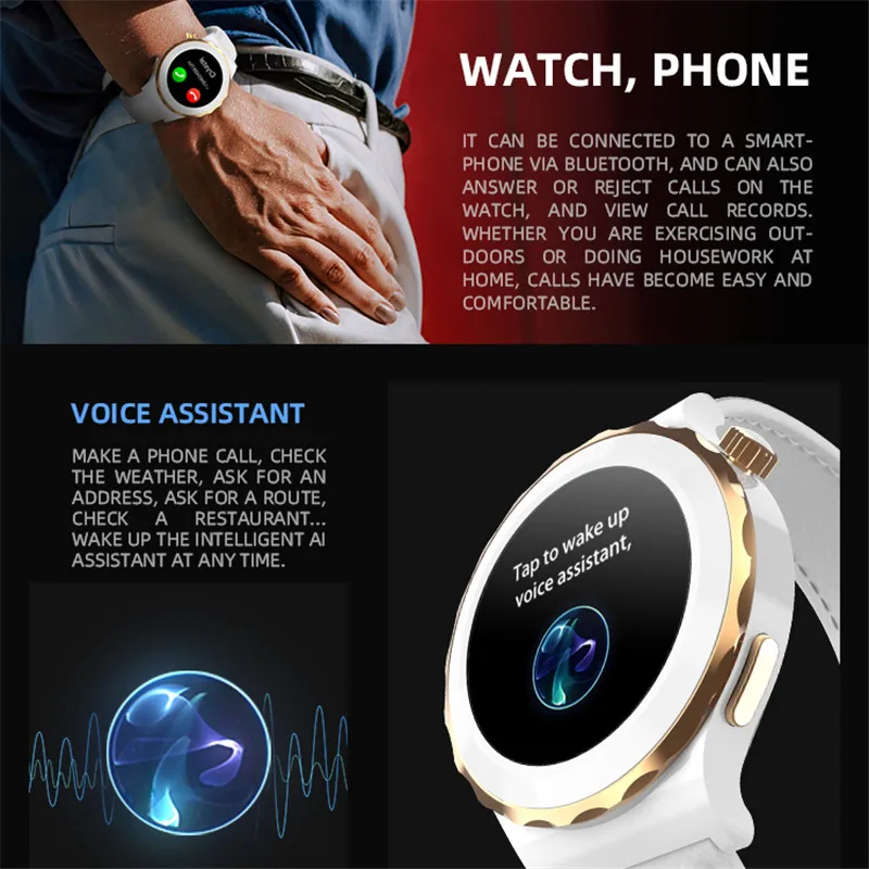reloj inteligente HW3 para mujer, Smartwatch femenino con Bluetooth, NFC, presión arterial, oxígeno, iOS y Android _ - Mobile