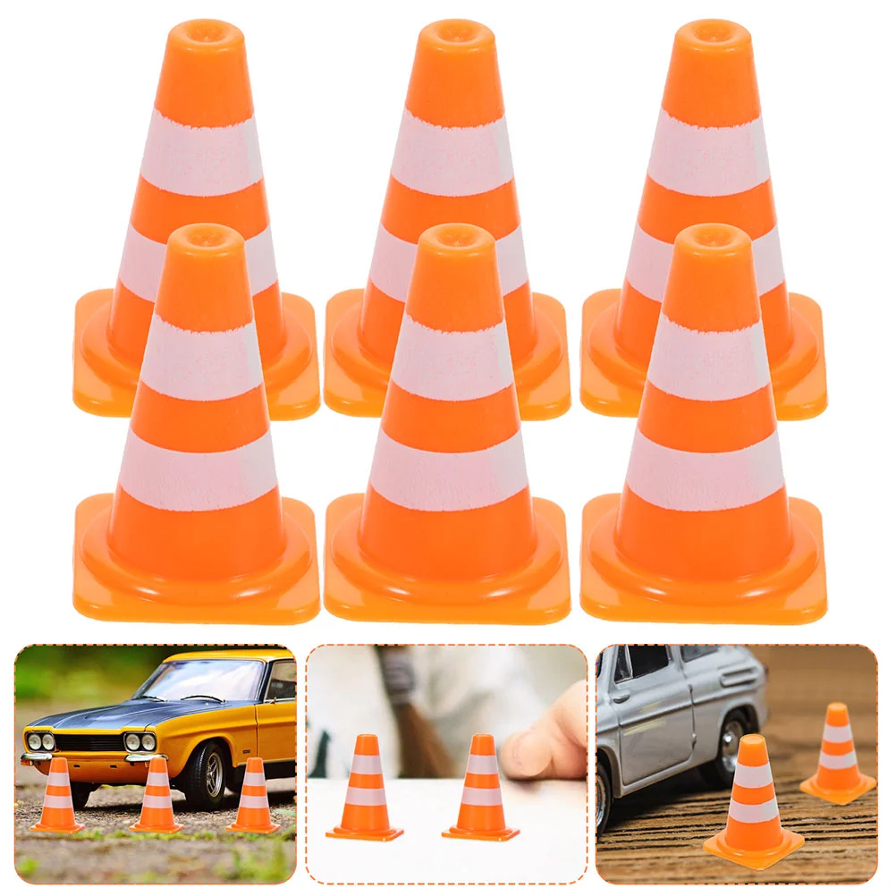 

20/40pcs Mini Traffic Sign Decors Roadblock Signs Toys Miniature Traffic Cone Toys Road Parking Lot Road Signs Barrier Props