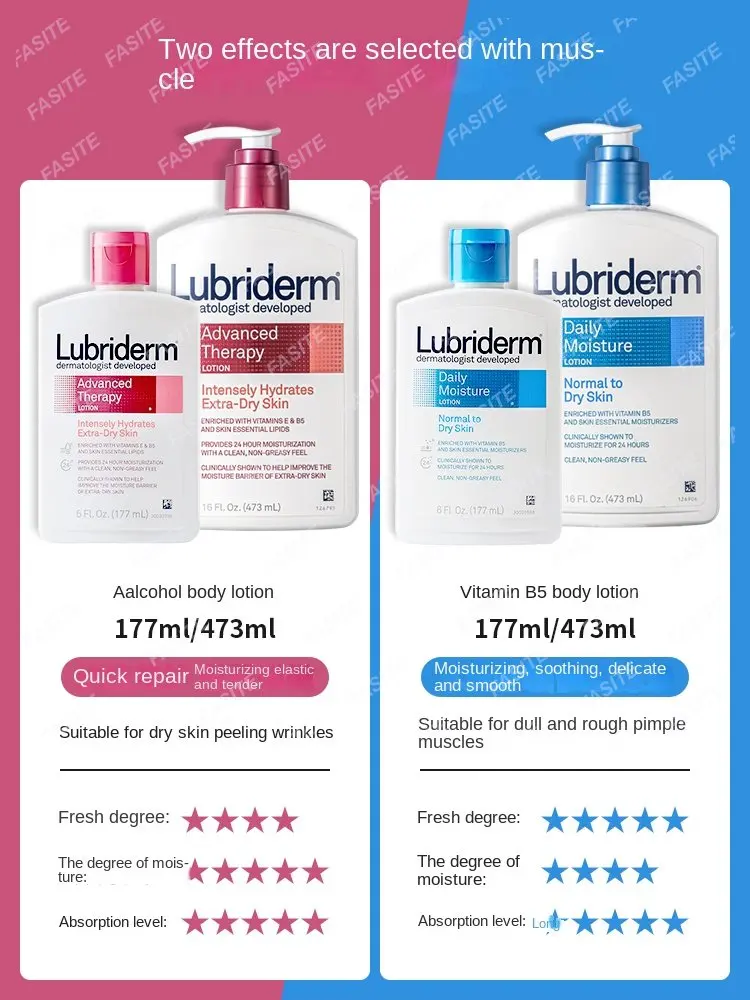 

Johnson & Johnson lubriderm Body Lotion Fruit Acid Nourishing Moisturizing Lotion Moisturizing fragrance.