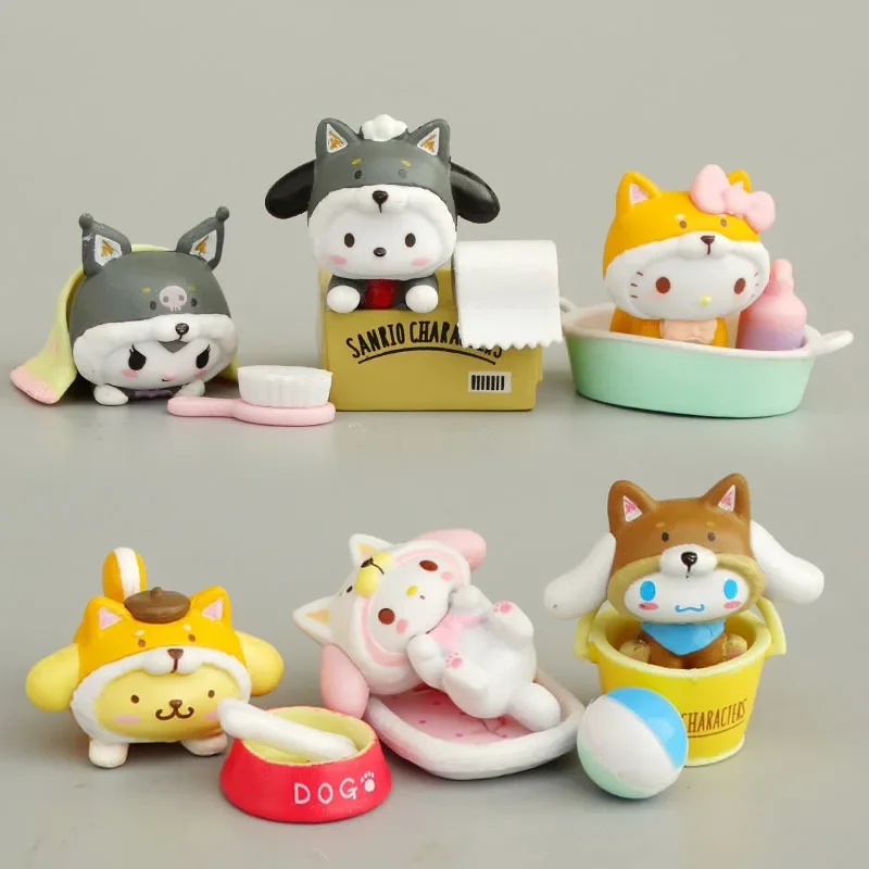 

Hello Kitty Sanrio Аниме фигурки 3 см Chaigou Досуг серия My Melody Kuromi Cinnamoroll коллекционные предметы кавайные игрушки рождественские подарки