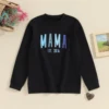 FOCUSNORM 2 Colors Family Matching Sweatshirt Outfits Letters Print Long Sleeve Spring Fall Pullover Baby Girls Boys Romper 6