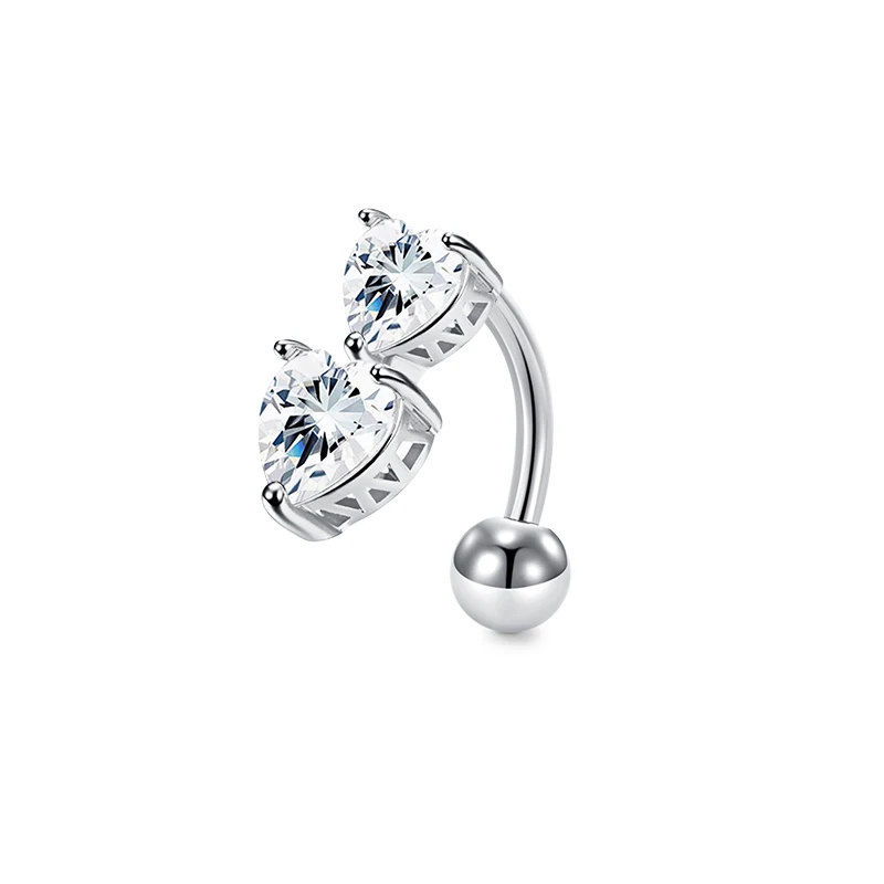 Belly Button Piercings Women Trendy Belly Piercing Stainless Steel Crystal Belly Button Piercings Dangle Flower Accessories Punk Women's Navel Rings