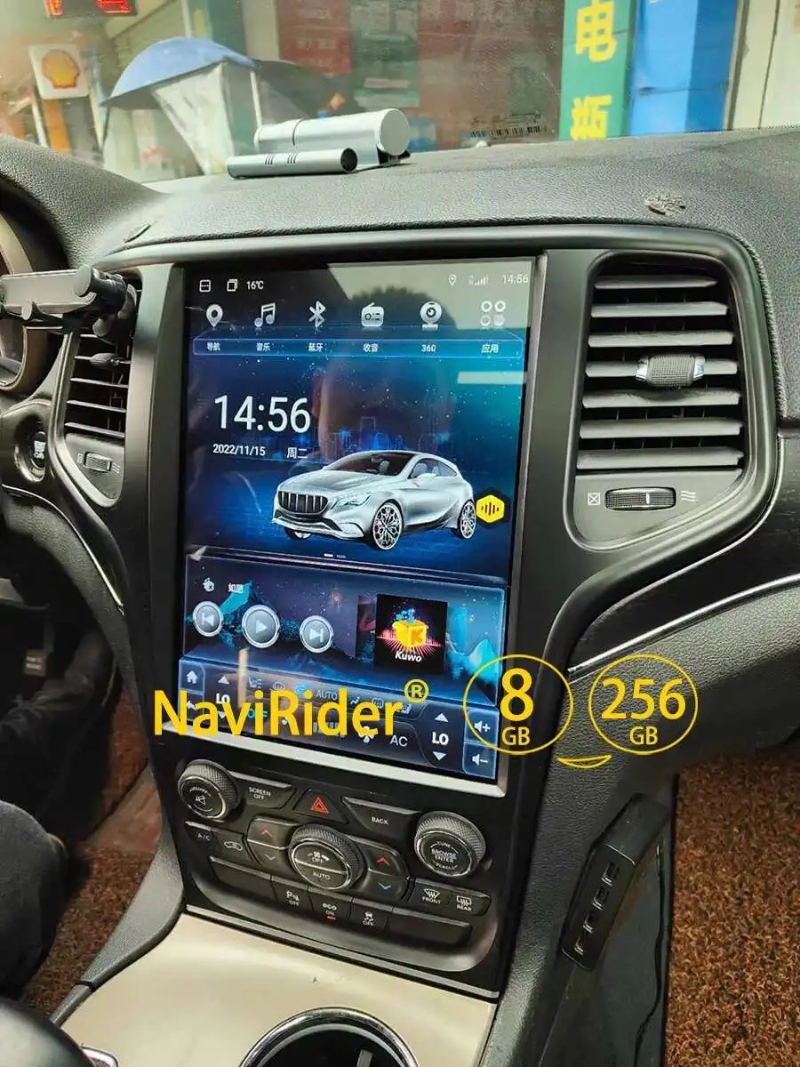 For Jeep Grand Cherokee 2017 2 Din Car Multimedia Stereo Radio Android 14 Screen