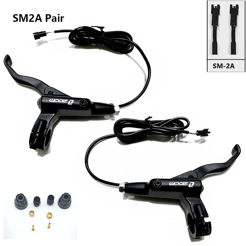 Zoom 2 3 pistion Hydraulic Brake Lever Power-off cut off Oil brake lever SM2A SM2Y 2Pin 3Pin Plug Electric Bicycle scooter