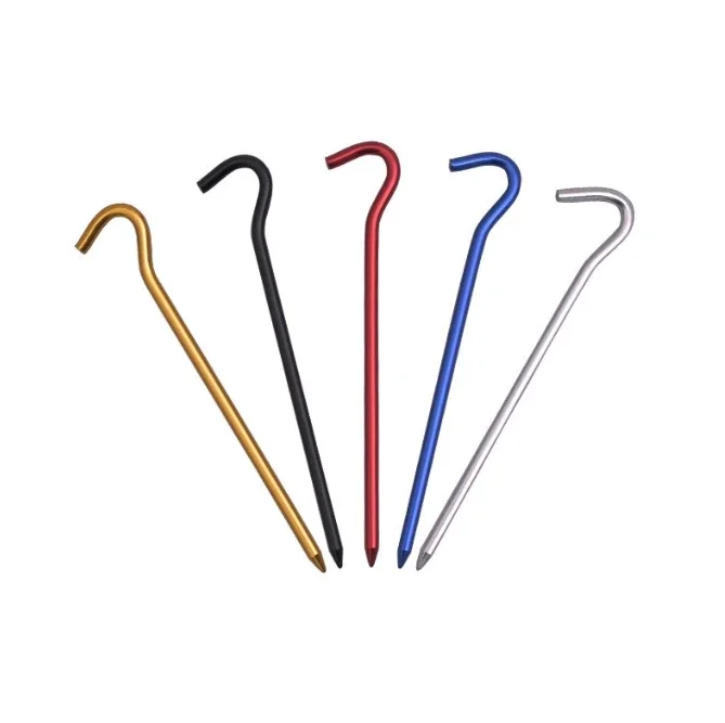 1PC Aluminum Tent Pegs with Hook for Hammock Awning
