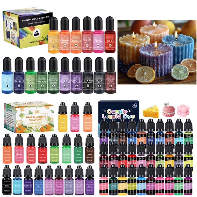 16/18/20/24/30 Colors Candle Dyes Pigment Kit For DIY Candle Soap Making Liquid Colorant Kit Handmade Crafts Resin Pigment