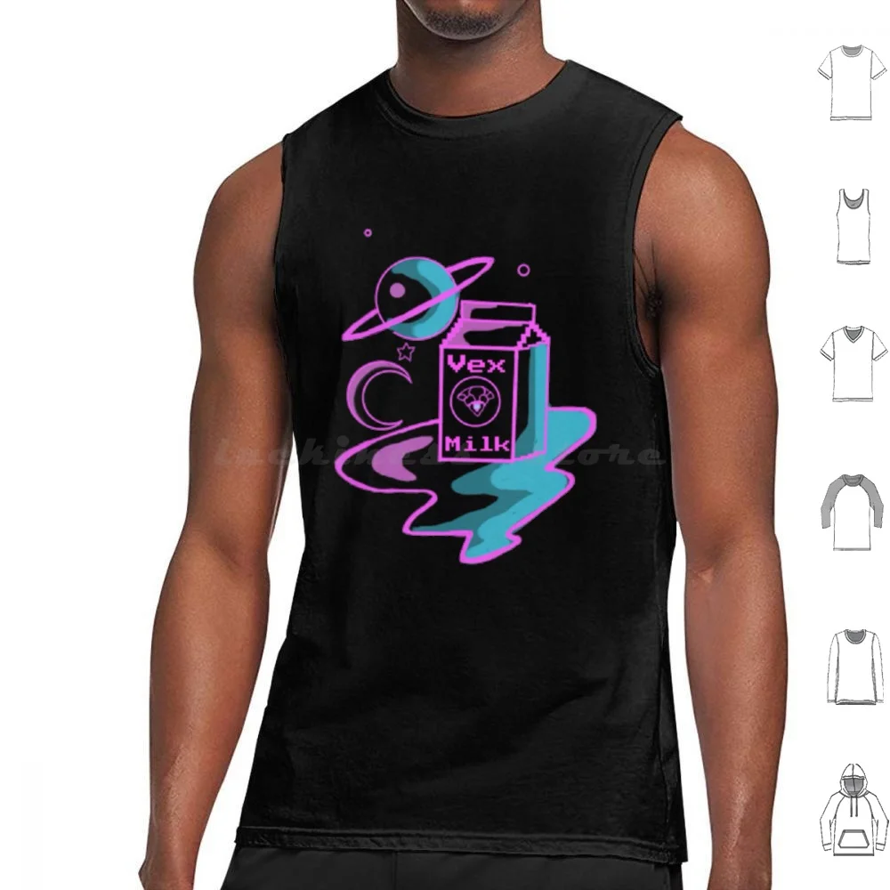 Black Vex Milk Vaporwave Canotte Gilet Senza Maniche Destiny 2 Destiny Destiny The Game Hunter Gaming Bungie Titan Warlock