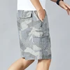 Men's Camo Shorts Elastic Waistband Casual Cargo Shorts Hiking Running Male Clothes Athletic Plus Size Y2K Knee Short Pants 1