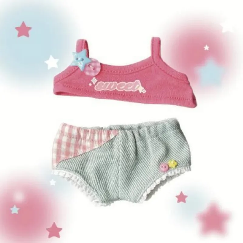 20cm cotton doll clothing skirt+tank top dopamine doll clothing matching 6