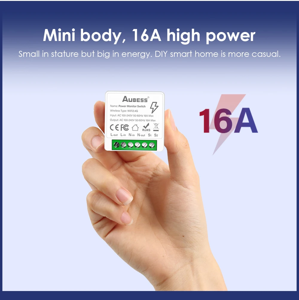 Wi fi реле mini smart switch 16a. Умное wi-fi реле mini smart switch tuya aubess 16a. aubess mini smart. aubess mini smart инструкция.