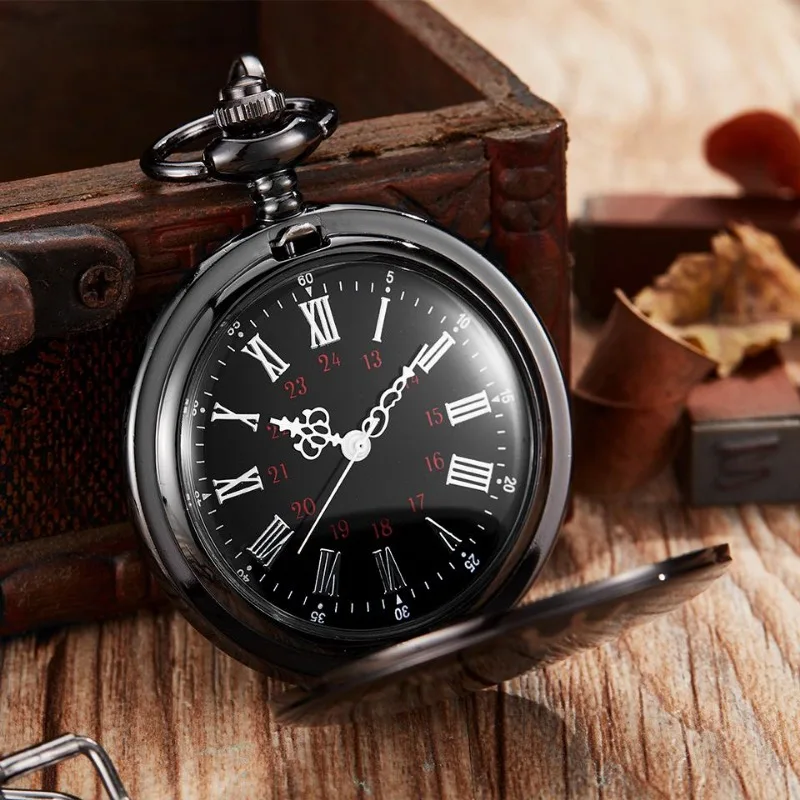 Desktop clock 1PC Random To My Husband Pocket Watch Chain Necklace Flip Watches Men Valentine's Day Gift Clock