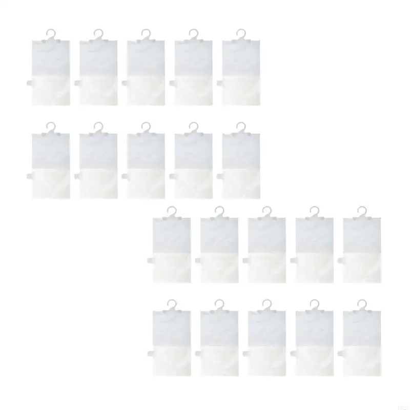 P82C Indoor Wardrobe Dehumidifier Sachets Prevent Dampness and Musty Smells in Wardrobes, Basements, Closets Pack of 20