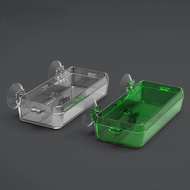 Reptile Feed Bowls Reptile Transparent Feeder Anti-escape Food Bowl Worm Live Container With Strong Suction Cups Pet Supplies