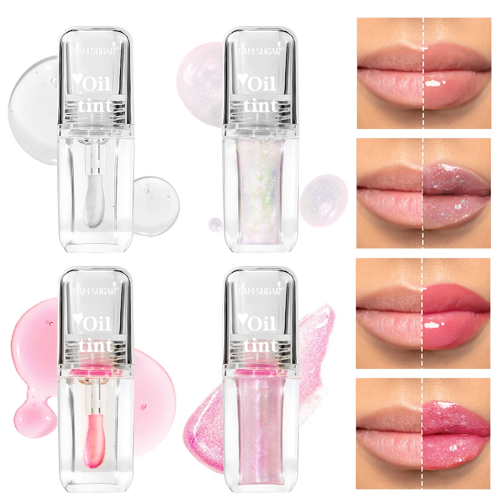 Description Picture 6 of item4 Color Clear Warm Change Pearl Lip Oil Moisturizing Nourishing Lip Gloss Lighten Lip Lines Lip Plumping Honey