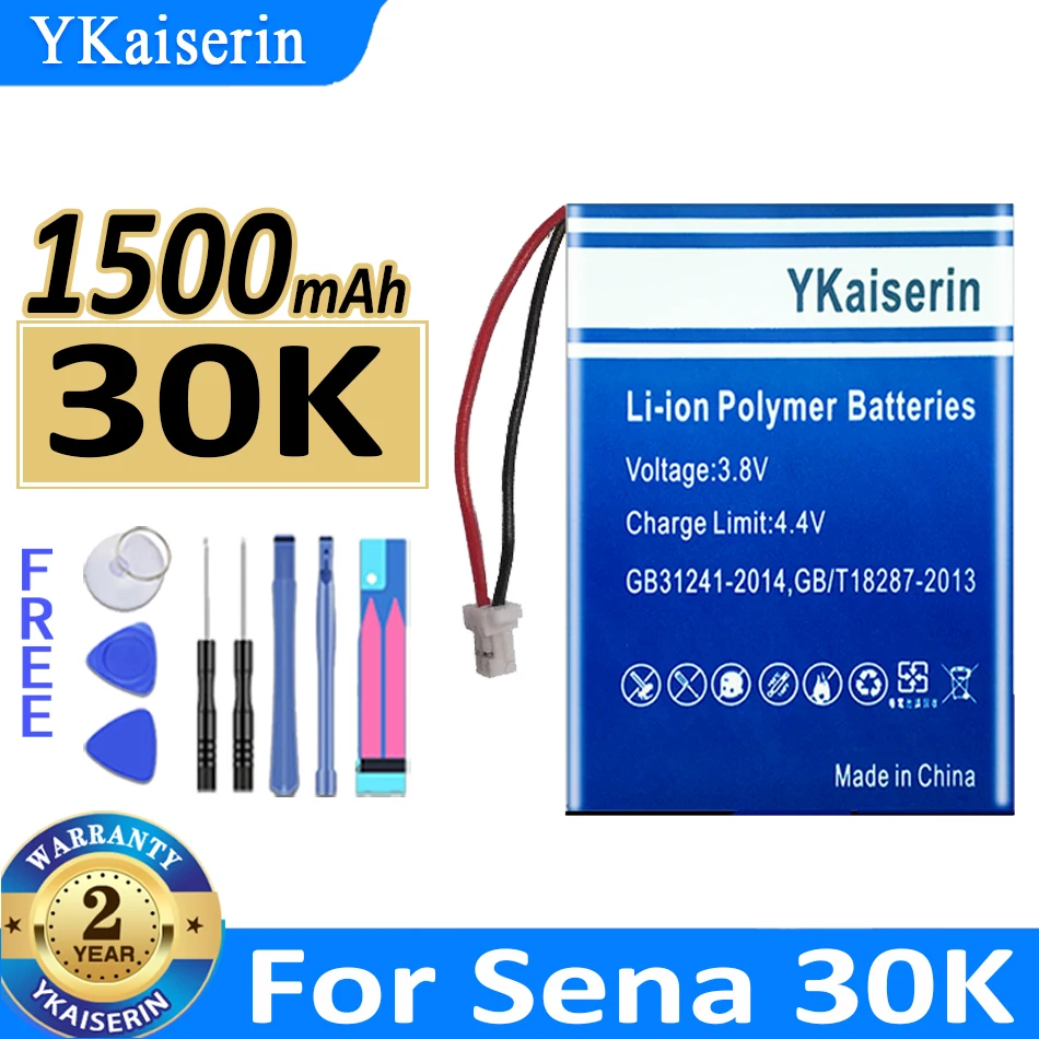 Batteria Ykaiserin 400Mah/1900Mah Per Sena 50S 50R Shoei Gt-Air Ii 2019 Smh10 S10 S20 10U 30S Evo 30K Slr2 Sp51 10C 10 S 20S
