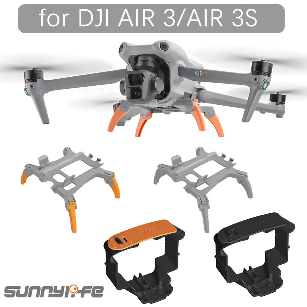 Sunnylife accesorios for DJI AIR 3S AIR 3 Landing Gear Spider Propeller Holder Silicone Propeller Strap Protector