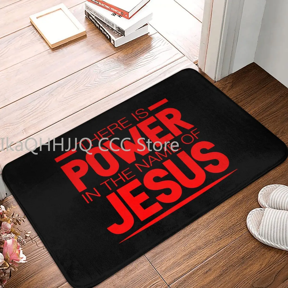 

Jesus Christ Lord Non-slip Doormat Bath Mat POWER JESUS Floor Carpet Entrance Door Rug Indoor Decorative