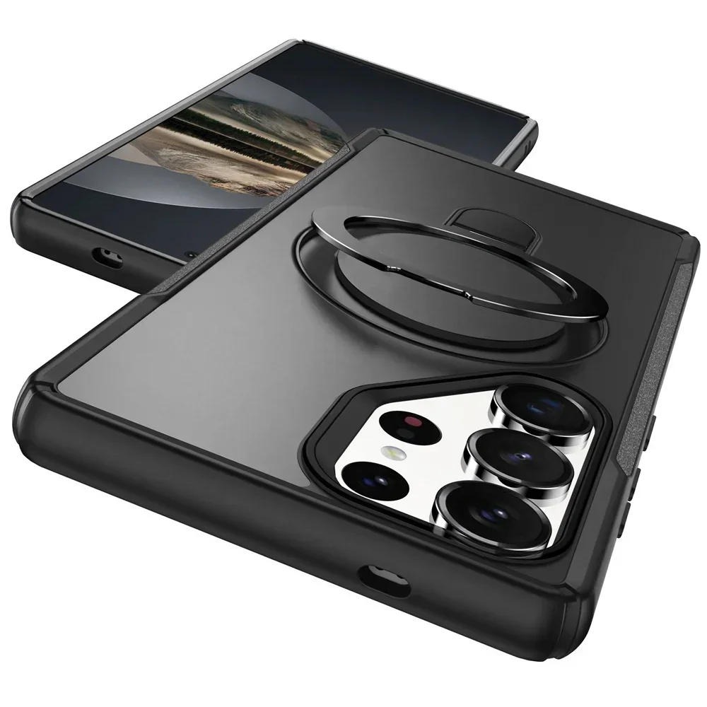 Magnetic Wireless Charger Phone Case with Stand - Protective Cover