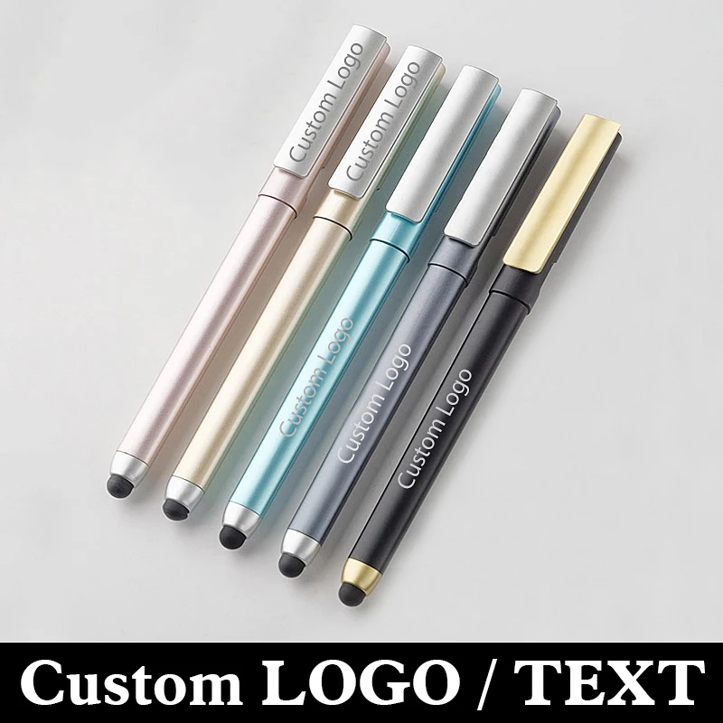 

Touching Ballpoint Pen Custom Logo Neutral Pens Mobile Phone Bracket Shape Advertising Pen Stationery School Supplies Wholesale