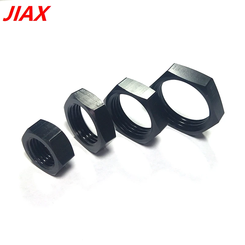 6AN 8AN 10AN 12 AN AN6 Bulkhead Locking Nut Fitting aluminum Black aluminum fitting