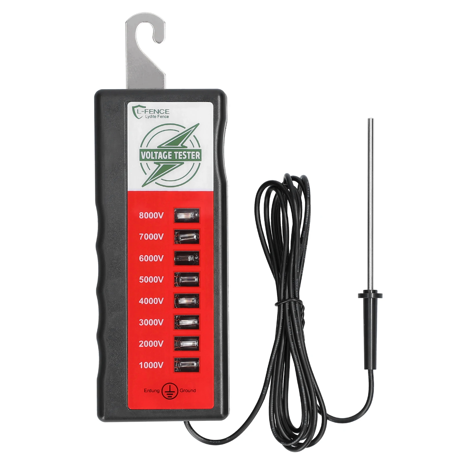 Comment Tester Une Cloture Electrique Avec Un Multimetre Testeur de clôture électrique Portable à 8led, 1000V 8000V, voltmètre pour  le jardin, la maison, le bétail, cheval | AliExpress