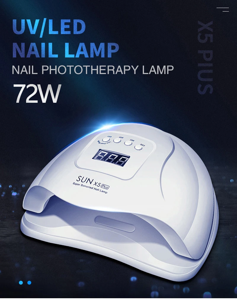 F2 UV Lamp Light for Curing All Gel Nail Polish Nail Dryer Drying LED Lamp With Motion Sensing Manicure Pedicure Salon Tool