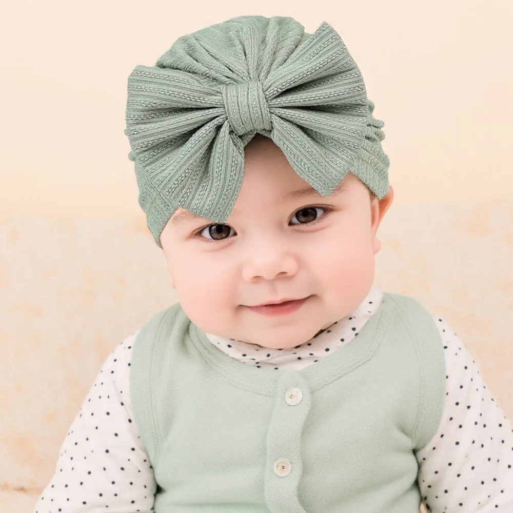 Cute Baby Hat Girls Bowknot Cap Kids Beanie Newborn Photography Spring Autumn Summer Infant Turban Children Props