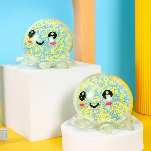 Luminous Octopus Ball Toy With Light Anti Stress Squeeze Rising Squishy Toy Soft Sticky Stress Relief Toys For Kids Adults 2