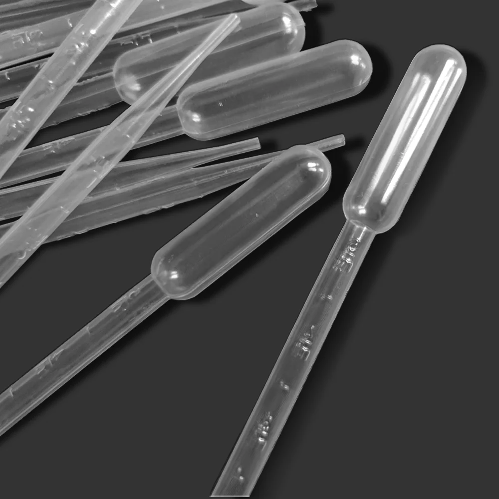 100Pcs 5ml Plastic Pasteur Pipette Transfer Pipette Dropper
