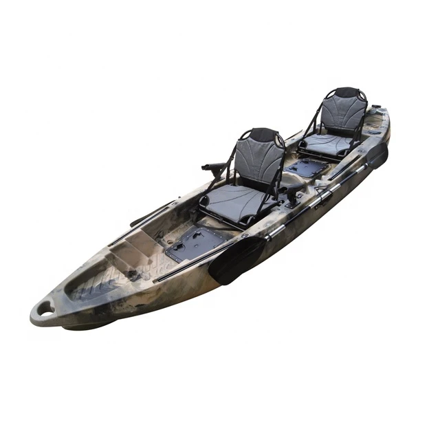 Top selling Rotomolded sit on top double seats fishing kayak 2+1 person  manufacturer