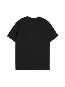 Spiral R word printing short-sleeved T-shirt men and women street summer loose couple tops American half sleeve 2