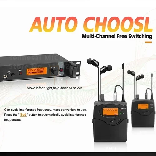 EM-2050 UHF 무선 인이어 모니터 시스템, 무대용 다중 밴드 모니터링, 전체 금속, 2 채널, 최고 품질 3